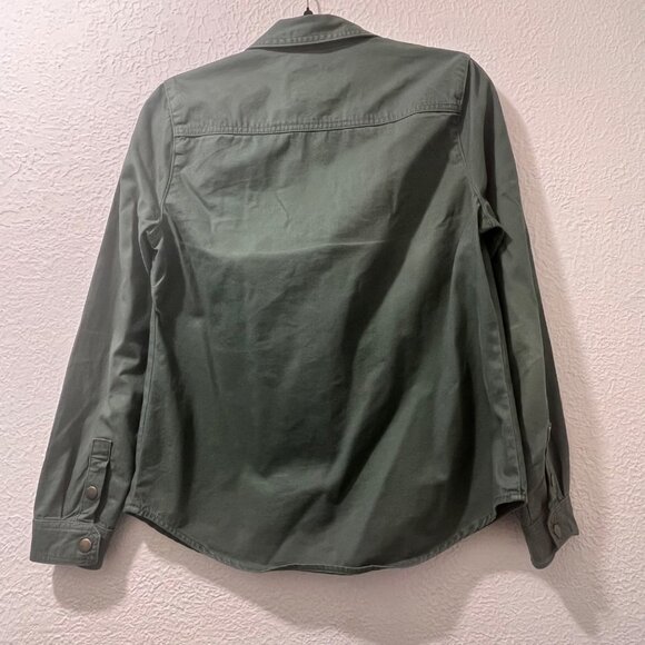 Forever 21 Women Green Long Sleeve Button Down Shirt Size Small - Picture 2 of 6
